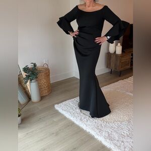 Jovani Scuba Off the Shoulder w/Bell Sleeves Size 14